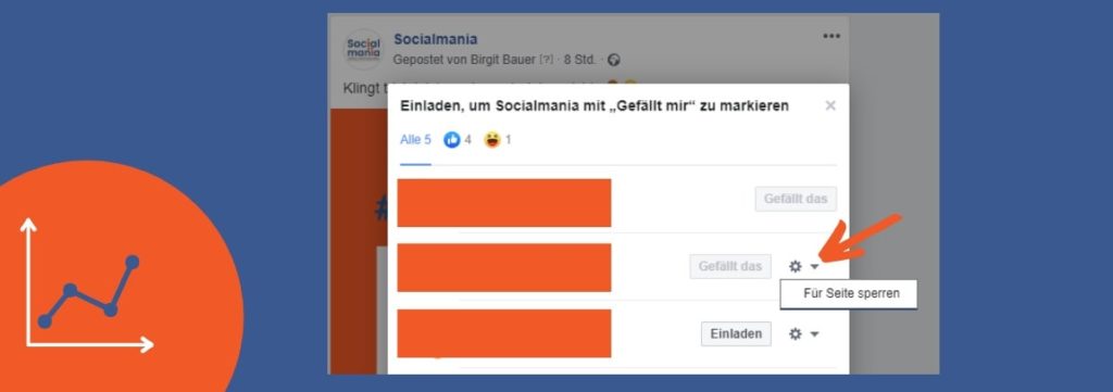 Nutzer auf der Facebook-Seite blockieren